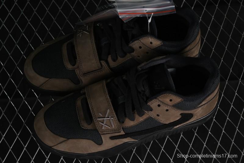 Nike Travis Scott x Jordan Cut The Check AJ1 Basketball Shoes with Velcro Design - FZ8117-204