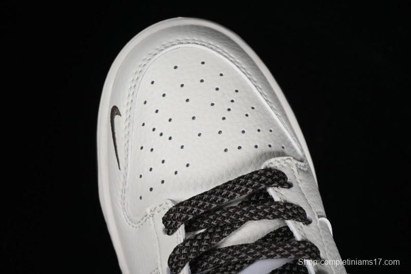 Nike SB Dunk Low BAPE Collaboration Anniversary Edition - White with Brown Swoosh Low-Top Casual Skate Shoes - XD6188-019