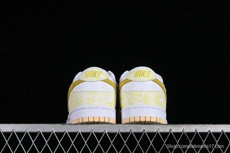 Nike SB Dunk Low Premium Yellow White SB Shattered Backboard Fashion Casual Skate Shoes - DM9467-700