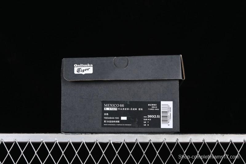 Onitsuka Tiger Mexico 66 Low-Top Leather Sneakers for Casual Running - 1183A844-100