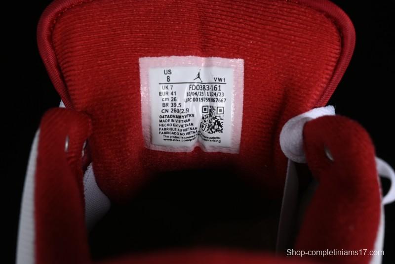 Nike Air Jordan 2/3 Retro Low Top Basketball Shoes in White and Red - FD0383-161