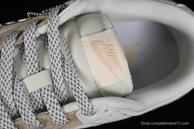 Nike SB Dunk Low LV Collaboration - Khaki Denim Anniversary High-End Custom Low-Top Casual Skate Shoes - XP3802-337