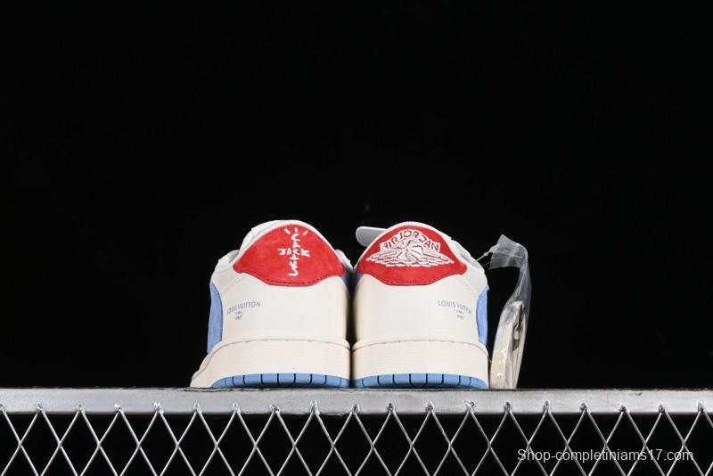 Nike Travis Scott x Fragment Design x Air Jordan 1 Low OG SP AJ1 LV Collaboration Casual Sneakers - XY2688-101