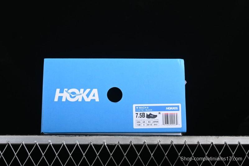 HOKA ONE ONE MACH 6 Flagship Racing Shoes with Carbon Plate Technology and Asymmetric Design - 114791 BLACK