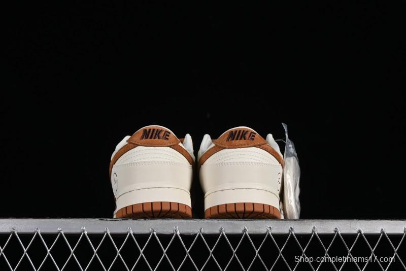 Nike SB Dunk Low Lightning Collaboration - Beige Brown Colorway with Small Brown Swoosh Anniversary High-End Custom Low-Top Casual Skate Shoes - XD1688-031