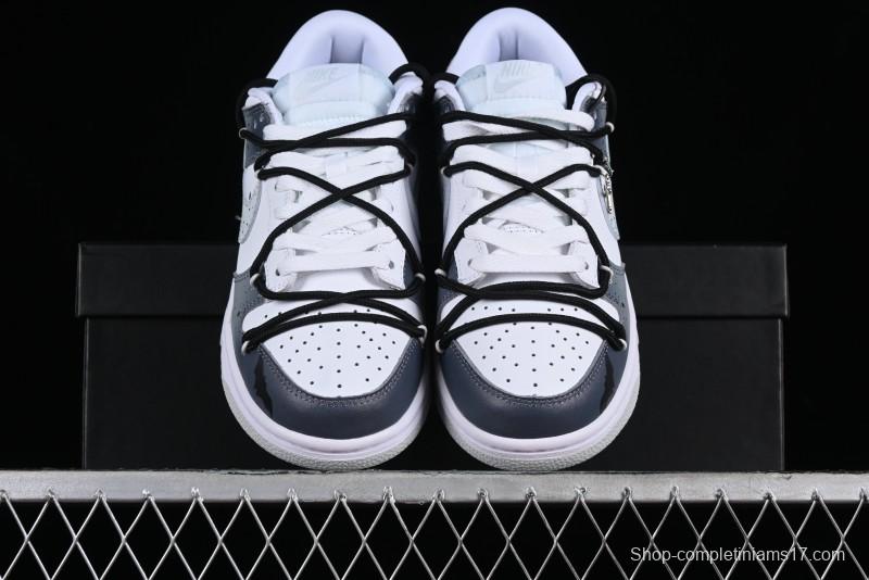 Nike Dunk Low SB Graffiti Halloween Cross Distressed Gradient Lace-Up Casual Skate Shoes - DV0831-101