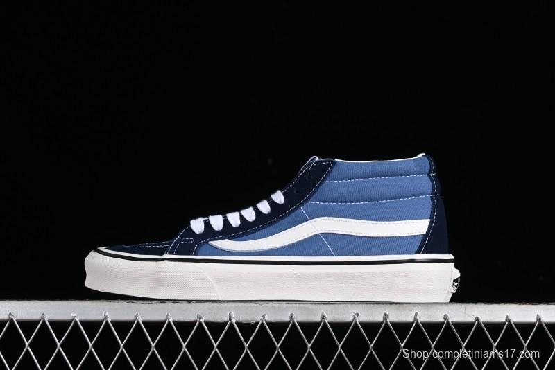 Vans Sk8-Mid Navy Blue Mid-Top Retro Classic Casual Canvas Shoes - VN0A391F5TU
