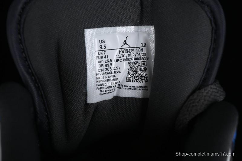 Nike Air Jordan 1 Low Flight Vintage Casual Sneakers with Distressed White-Blue Design - FV8439-104