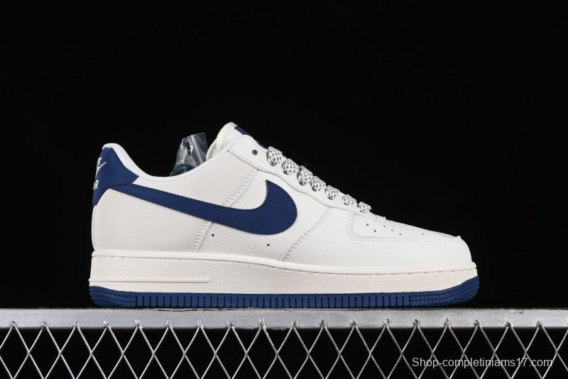 Supreme x Nike Air Force 1 '07 Low Collaboration Dark Blue Casual Sneakers - HD1968-025
