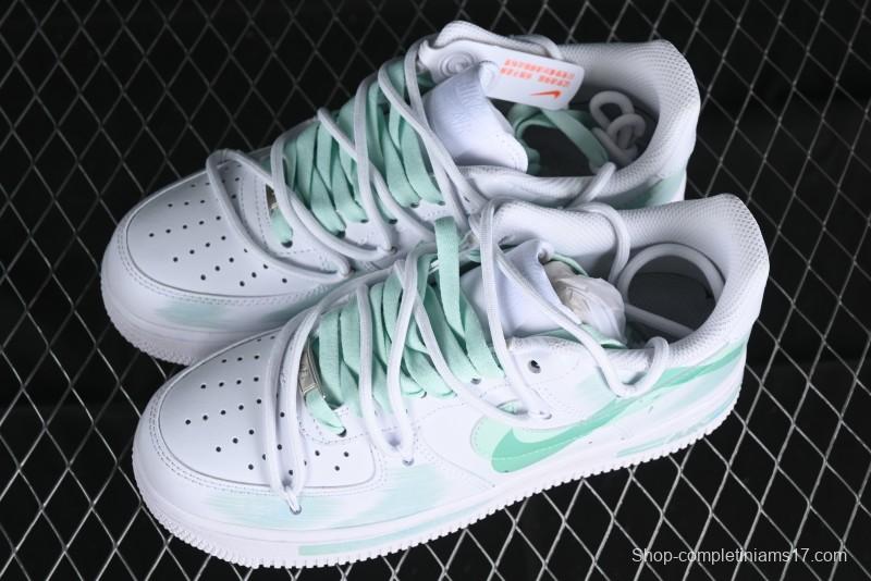 Nike Air Force 1 '07 Low Anime Themed Custom Swoosh Strap Casual Sneakers - ZH0316-023