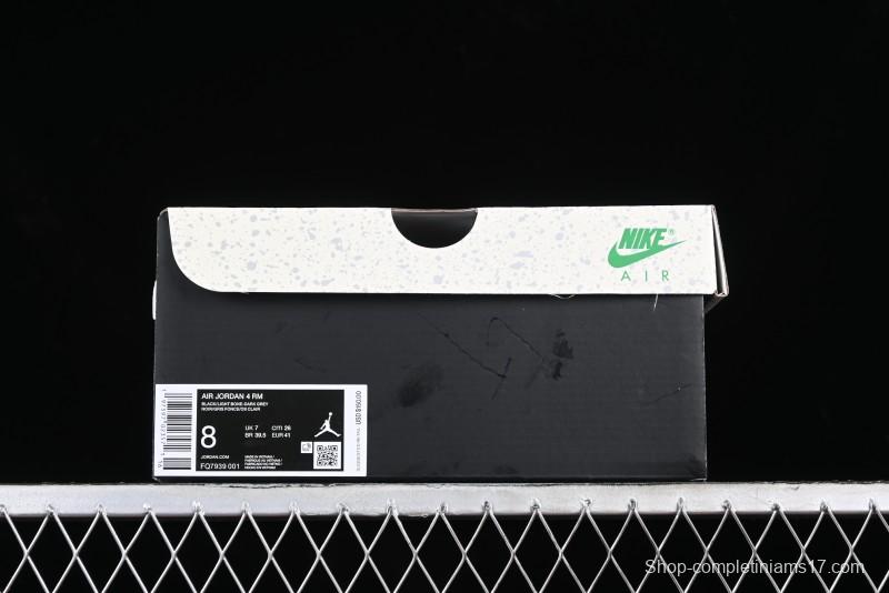 Nike Air Jordan 4 Remastered Sneakers in Black, Light Bone, and Dark Gray - FQ7939-001