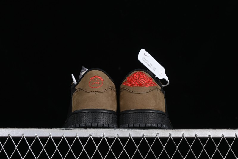 Nike Travis Scott x Air Jordan 1 Low OG AJ1 Reverse Swoosh Sneakers - DM7866-202