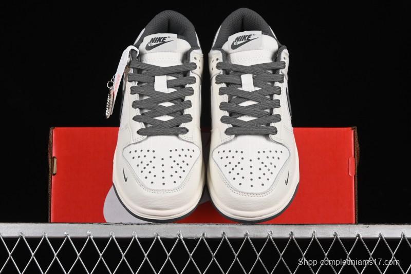 Nike SB Dunk Low Violent Bear Collaboration - Woven Grey Check Anniversary Custom Low-Top Casual Sneakers - KK1888-004