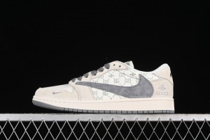 Nike Travis Scott x Fragment Design x Air Jordan 1 Low OG SP AJ1 Retro Sneakers - SJ2068-107