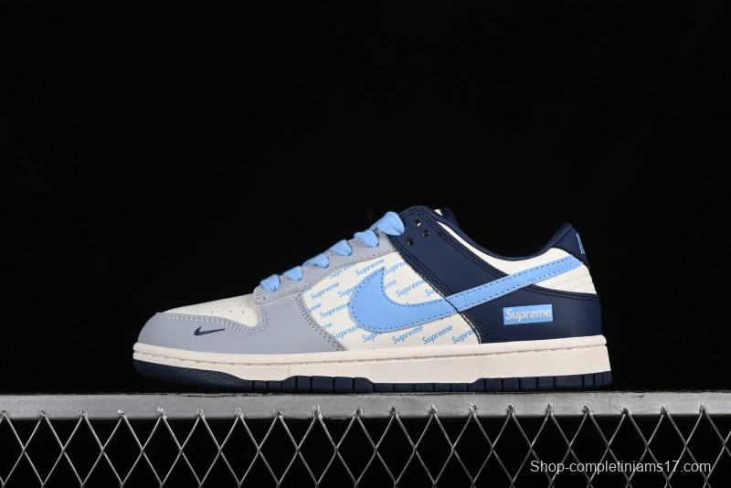Nike SB Dunk Low Supreme Collaboration - Anniversary Edition High-End Custom Low-Top Casual Skate Shoes - CF3688-009