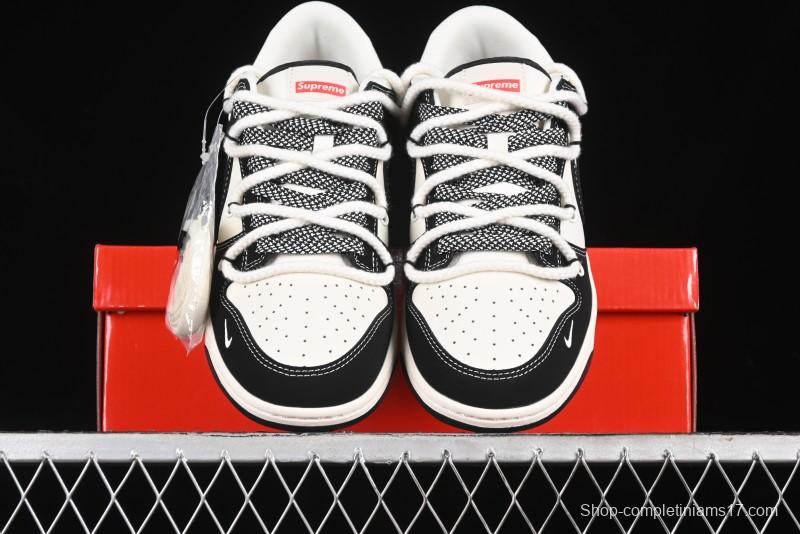 Nike SB Dunk Low SUP Collaboration - Strap Black Hook Anniversary High-End Custom Low-Top Casual Skate Shoes - SJ2068-288