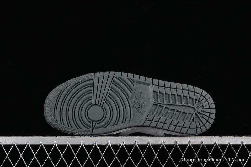 Nike Air Jordan 1 Low AJ1 Black Grey Low-Top Lifestyle Basketball Shoes - 553560-152