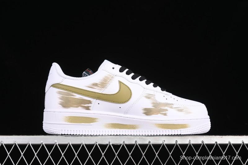 Nike Air Force 1 '07 Low Casual Sneakers with Anime-Inspired Hand-Painted Design and Triple Swoosh Shadow - CW2288-111