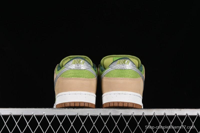 Nike SB Dunk Low Casual Skate Shoes with Escargot-Inspired Vanilla Garlic Butter Colorway - FQ7585-200