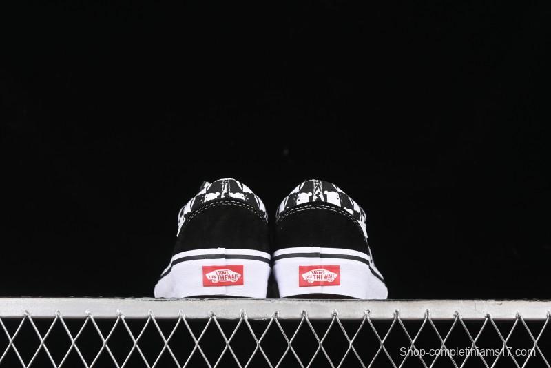 Vans Old Skool Checkerboard Bear Comfortable Slip-Resistant Cushioned Casual Vulcanized Sneakers - VN000D3CG03