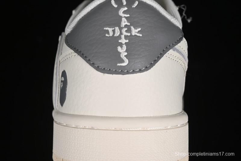 Nike Travis Scott x Fragment Design x Air Jordan 1 Low OG SP AJ1 Bape Collaboration - LJ5188-012