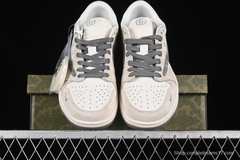 Nike Travis Scott x Fragment Design x Air Jordan 1 Low OG SP AJ1 Retro Sneakers - SJ2068-107