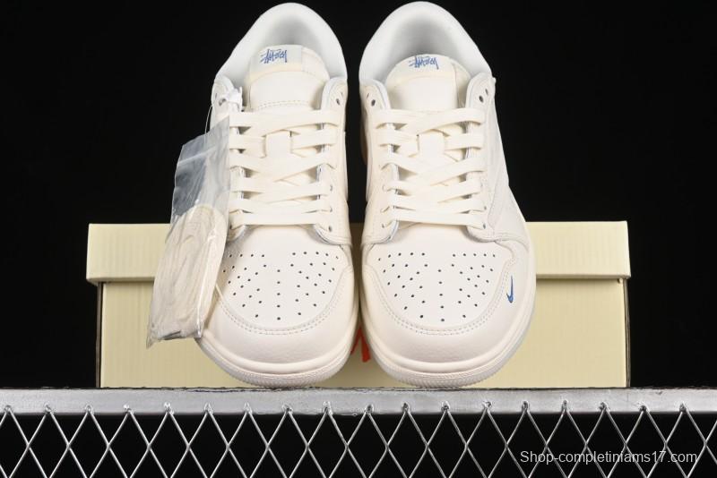 Nike Travis Scott x Fragment Design x Air Jordan 1 Low OG SP AJ1 Retro Sneakers - LJ5188-013