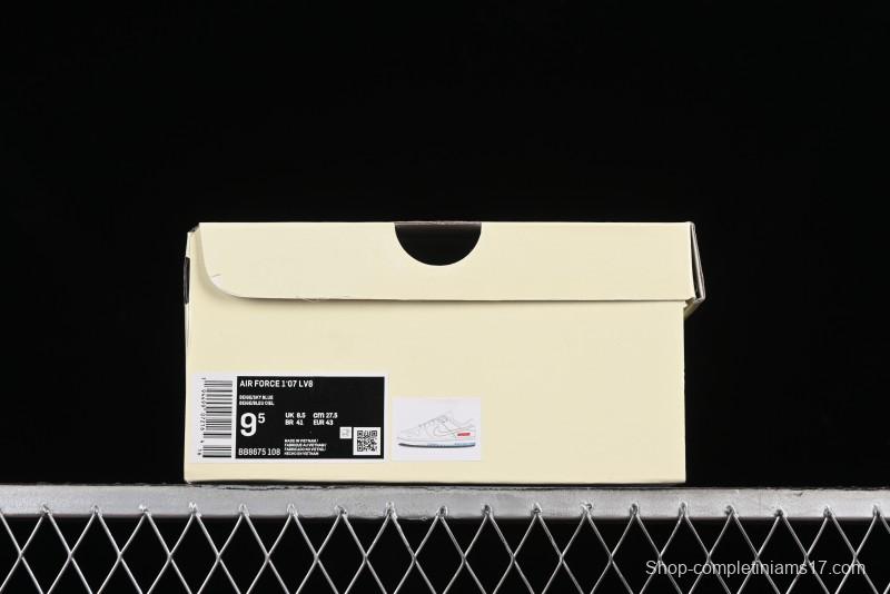 Nike SB Dunk Low Supreme Collaboration - Light Blue Double Swoosh Anniversary Customized Low-Top Casual Sneakers - BB8675-108