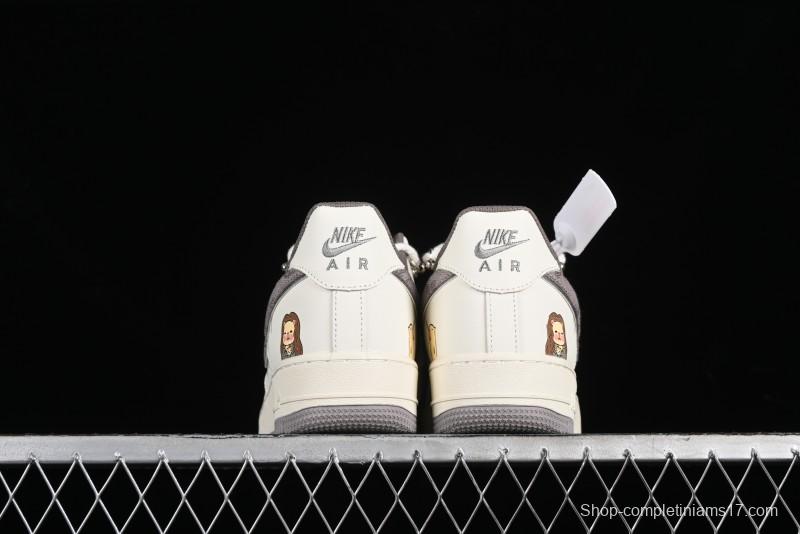 Nike Air Force 1 '07 Low x Capybara "Mona Lisa" Casual Lace-Up Sneakers - LV0506-990