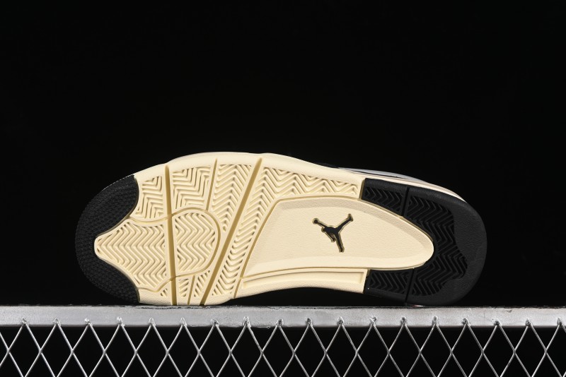 Nike Air Jordan 4 Remastered Sneakers in Black with Textile Mesh, Leather and Suede - FQ7939-006
