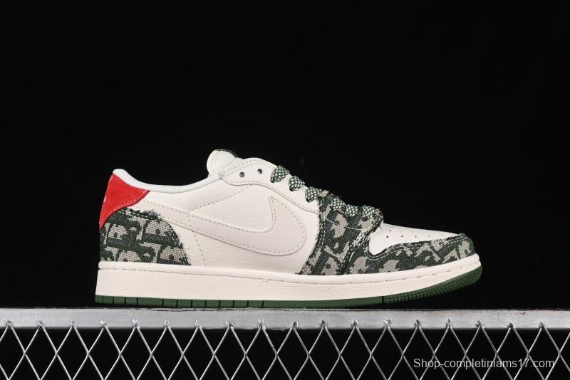 Nike Travis Scott x Fragment Design x Air Jordan 1 Low OG SP AJ1 Low-top Casual Sneakers - XY2688-114