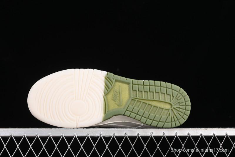 Nike SB Dunk Low Supreme Collaboration - Beige Green Two-Tone Anniversary High-End Custom Low-Top Casual Skate Shoes - BB8675-109
