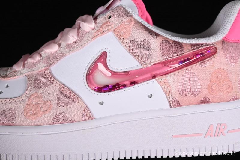 Nike Air Force 1 '07 Low Valentine's Day Limited Edition Pink Bear Sneakers - DH2920-111