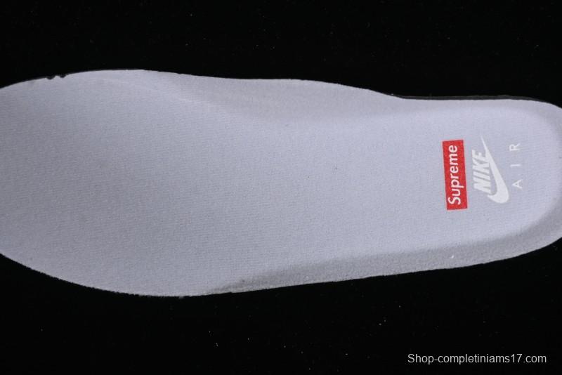 Supreme x Nike Air Force 1 '07 Low Casual Sneakers with Full-Length Air Solo Cushion - CU9225-010