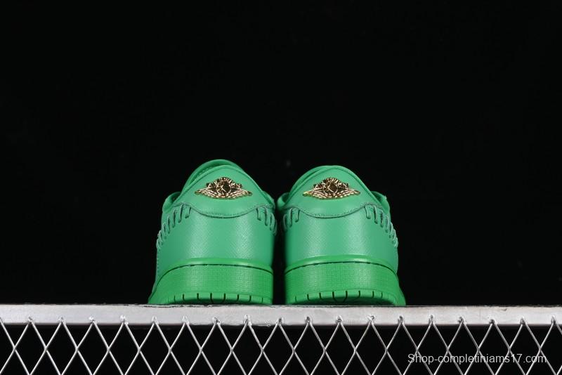 Nike Air Jordan 1 Low "Method of Make" Casual Sneakers in Green and Gold - FN5032-300