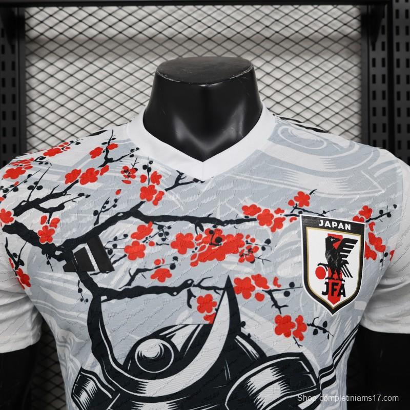 Player Version 2025 Japan White with Samurai & Cherry Blossom Jersey