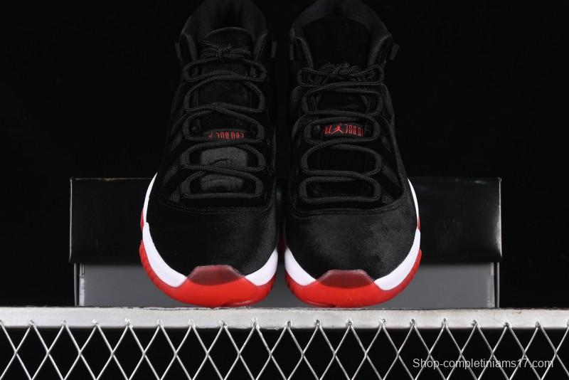 Nike Air Jordan 11 Retro Bred Velvet Basketball Shoes - DB5457-061