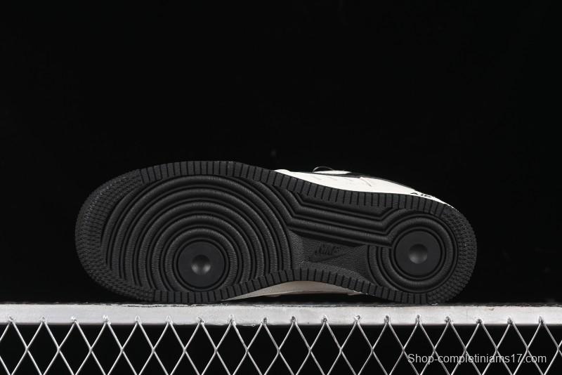 Nike Air Force 1 '07 Low Stussy Collaboration - White Black Low-Top Casual Sneakers - XZ3328-001