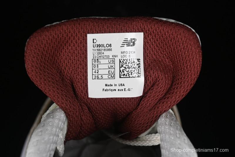 New Balance 990 Series Premium Retro Running Shoes with Carbon Fiber Midsole - U990LO6