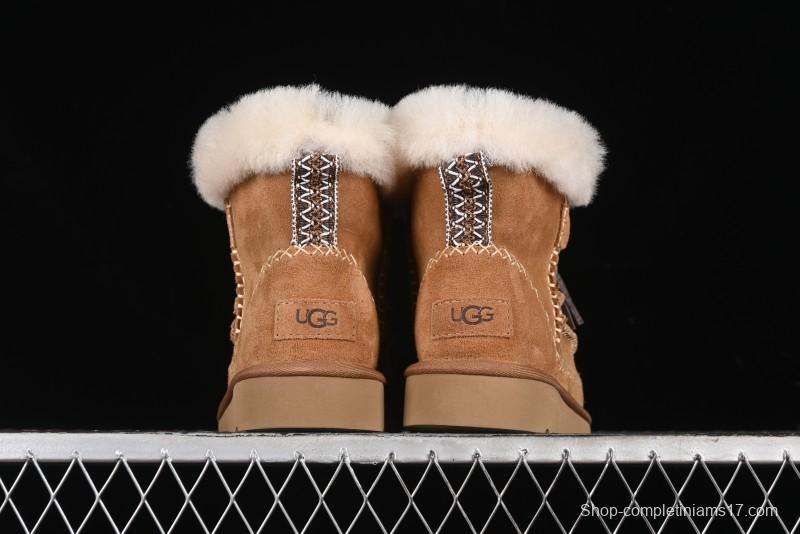 UGG Classic Mini Alpine Genuine Leather Warm and Versatile Snow Boots - 1158251