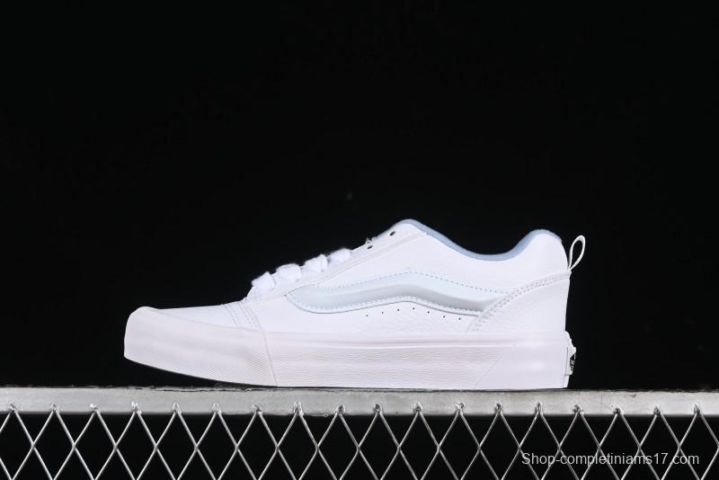 Vans Classics Knu Skool Full Grain Leather White Bread Sneakers - VN0009QCDSB