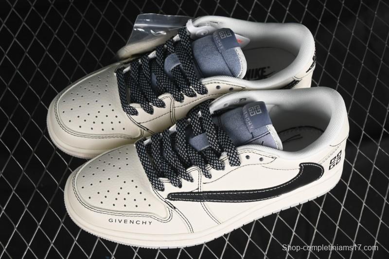Nike Travis Scott x Fragment Design x Air Jordan 1 Low OG SP AJ1 Low Top Casual Sneakers - XY2688-111