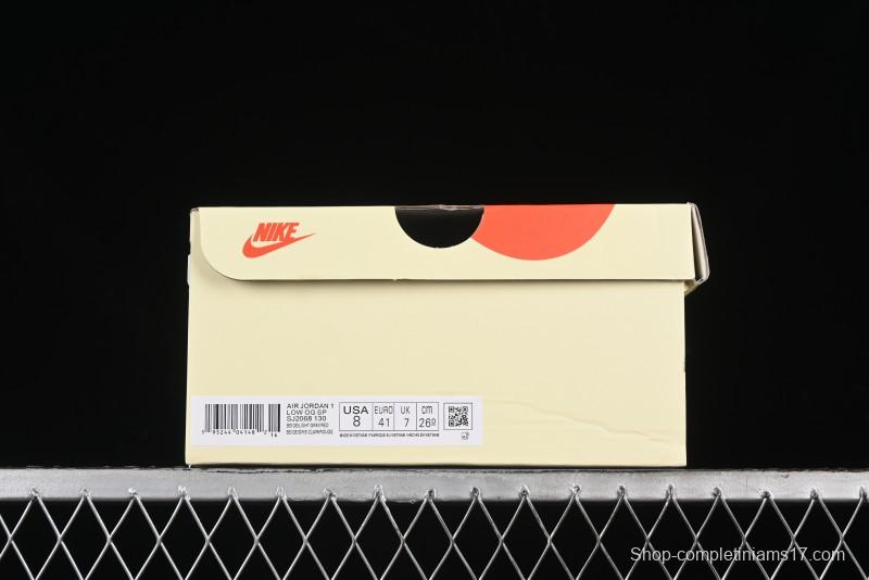 Nike Travis Scott x Fragment Design x Air Jordan 1 Low OG SP AJ1 Retro Sneakers - SJ2068-130