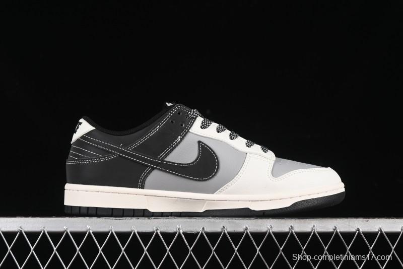 Nike SB Dunk Low BAPE Collaboration Anniversary Edition - White Grey Black Low Top Casual Skate Shoes - BB8969-007