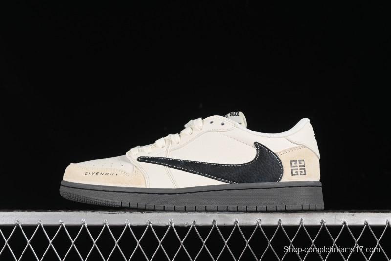 Nike Travis Scott x Fragment Design x Air Jordan 1 Low OG SP AJ1 Low Top Casual Sneakers - CF3688-030