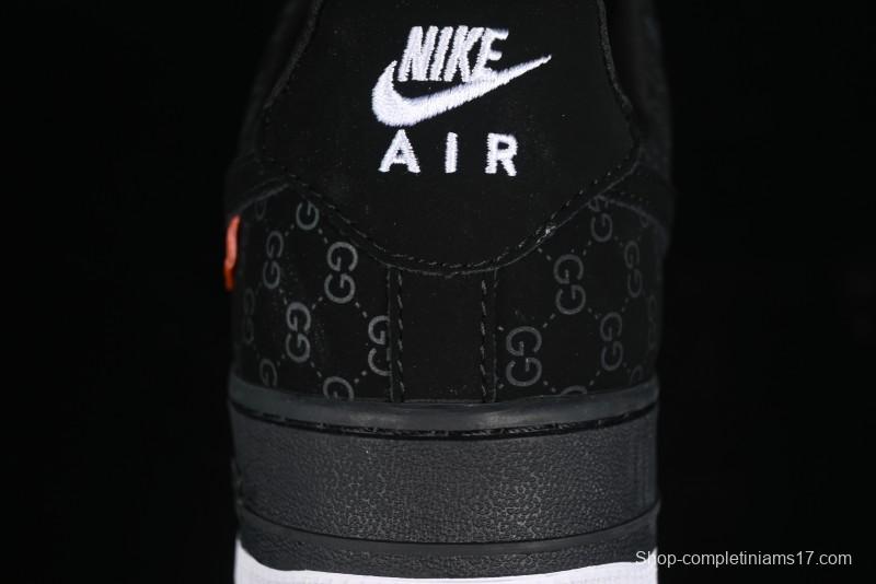 Nike Air Force 1 '07 Low Gucci Bear Collaboration - Midnight Black Low-Top Casual Sneakers - KK1988-007