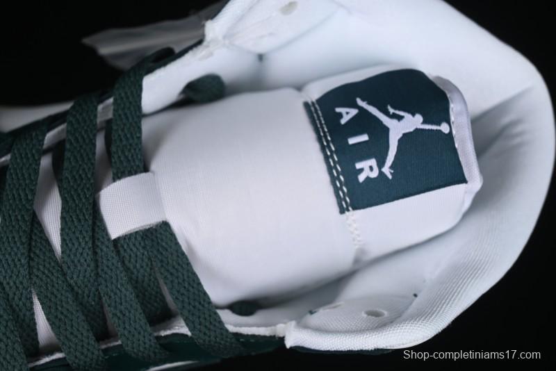 Nike Air Jordan 1 Mid Basketball Shoes in White/Oxidized Green - BQ6472-133