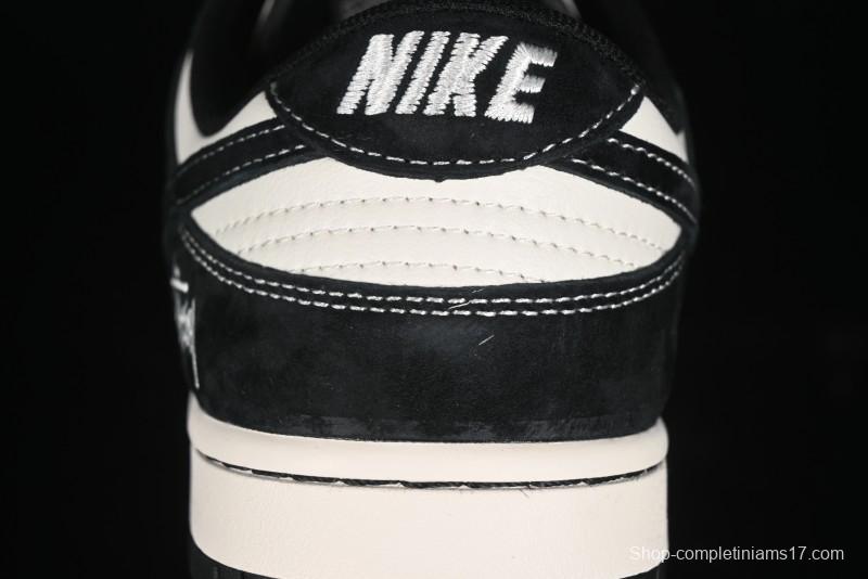 Nike SB Dunk Low Stussy Collaboration - Black Wukong Anniversary High-End Custom Low-Top Casual Sneakers - XX2025-555