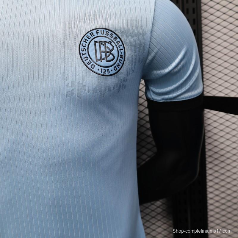 Player Version 2025 Germany 125Th Anniversary Light Blue with Adidas Retro Design Jersey