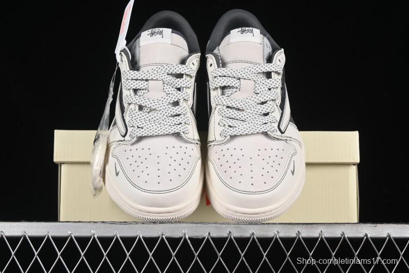Nike Air Jordan 1 Low OG SP Travis Scott x Fragment Design Collaboration Sneakers - SJ2068-123